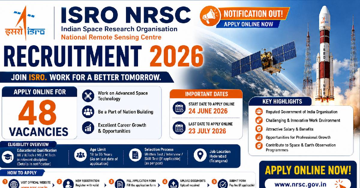 ISRO NRSC Recruitment 2026